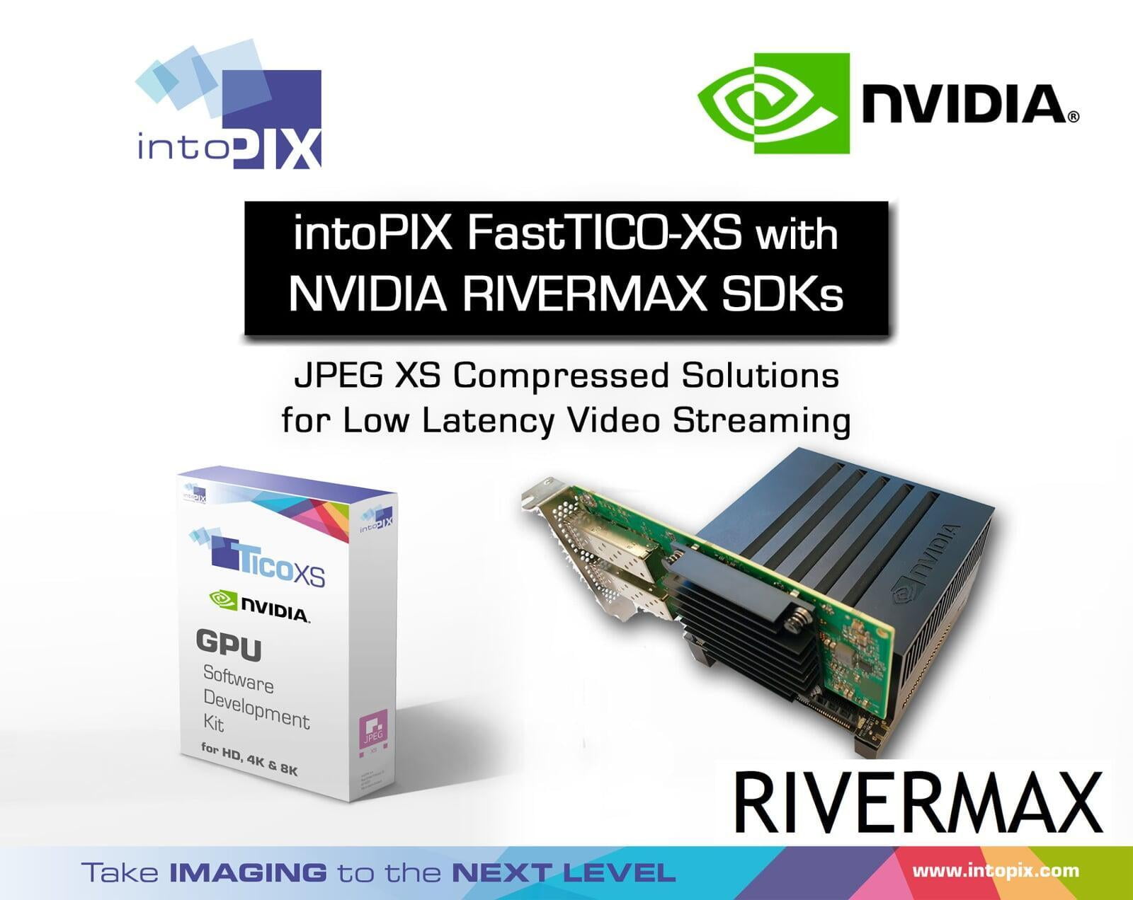 intoPIX propose des solutions de compression JPEG XS pour le streaming vidéo à faible latence avec les GPU de NVIDIA.